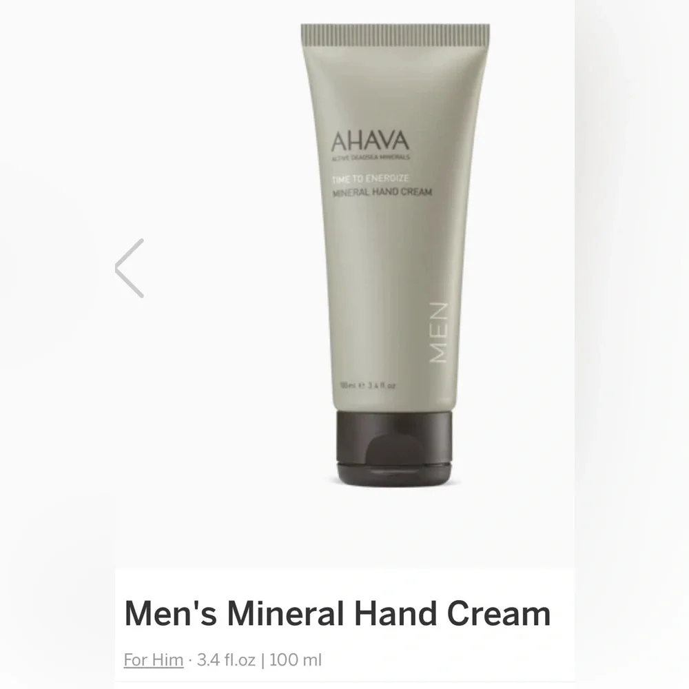 AHAVA Men’s 3 piece skin care set, Mineral Shower Gel/Hand Cream/After-Shave
